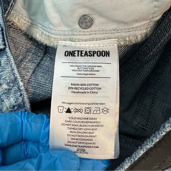 One Teaspoon High Waist Awesome Baggies Jeans Size 26 - Picture 7 of 9